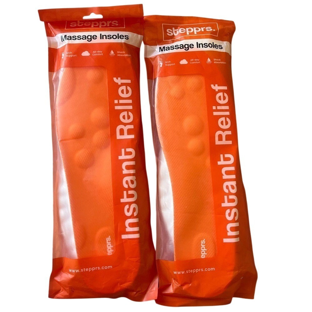 Stepprs Insoles Memory Foam Massage Shoe Inserts Set Of 2 Mens 12 Womens 13 NWT